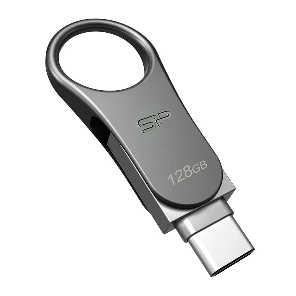 Pen Drive Silicon Power C80 128Gb Type-C e Usb 3.2 Dual em Metal - Image 3