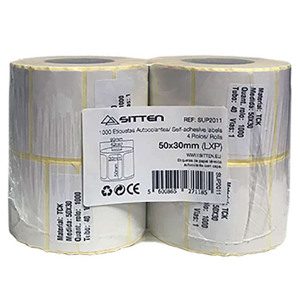 Rolo Etiquetas autocolantes 4x Rolo 50x30mm x 1000