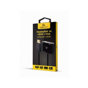 Adaptador Gembird DisplayPort Macho para Vga Fêmea e Hdmi Fêmea Preto - Image 2