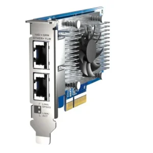 Adaptador de Rede QNAP QXG-10G2T  PCIe 3.0 x4 baixo perfil  100M/1G/2.5G/5G/10 Gigabit Ethernet x 2 - Image 2