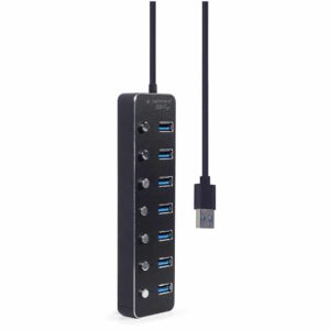 Alternative view of Hub Usb3.0 Gembird com 7 Portas Usb 3.0 Com On/Off Preto