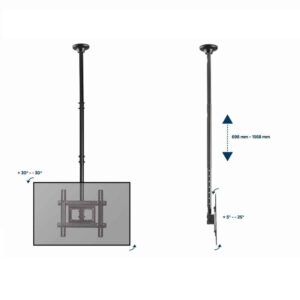 Suporte de Teto Gembird Para TV 32" a 70" até 50Kg Vesa 400mmx400mm - Image 4