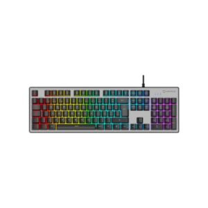 Alternative view of Teclado Gaming Unykach Nova K244 USB - Iluminação RGB Ajustavel - 105 Teclas - Cabo de 1.60m - Cor Cinza/Preto