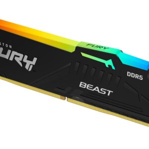 Memoria Dimm  Kingston FURY Beast RGB 32GB  1x32Gb 5600MT/s DDR5 CL36  Apenas AMD AM5 e Intel 14ª e acima