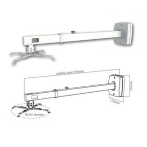 Suporte de Parede para Video Projetor  Approx appSV03P  Extensivel  até 10kg