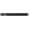 PDU Lanberg PDU-07F-0200-IEC-BK   7  Schucko 1U Preto 2 Metros