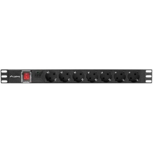 PDU Lanberg PDU-07F-0200-IEC-BK 7 Schucko 1U Preto 2 Metros