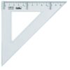 Esquadro de 20 cm Safta Cristal em plástico transparente  com graduação impressa para uma medição precisa. Design biselado para facilitar o traçado e a leitura. Cor: transparente